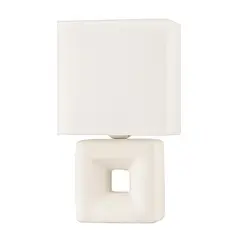 CASA BONITA - Lámpara de Mesa New Ceram 1L E27 Blanco 15x25 cm
