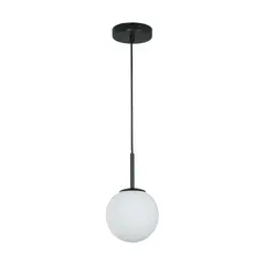JUST HOME COLLECTION - Lámpara Colgante Moscú 1L E27 Vidrio Negro