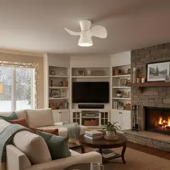 JUST HOME COLLECTION - Ventilador de Techo LED Nata 3 Aspas Blanco