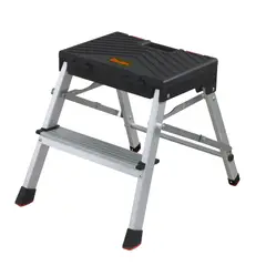 BAUKER - Escalera de Aluminio 43 cm 2 Peldaños