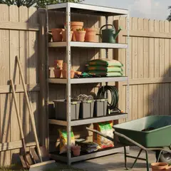 FIXSER - Estantería Exterior 5 Niveles 180x100x38 cm Acero