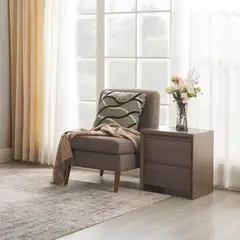 JUST HOME COLLECTION - Mesa de Noche Grecia Café Oscuro