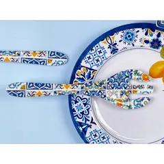 JUST HOME COLLECTION - Tenedor para Servir Toscana Azul Limón