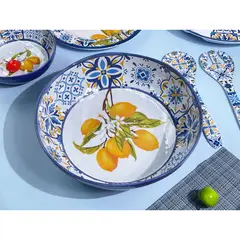 JUST HOME COLLECTION - Bowl Toscana Azul Limón 30cm