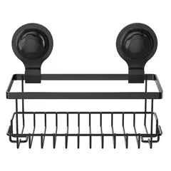 JUST HOME COLLECTION - Organizador de Ducha Succión Negro