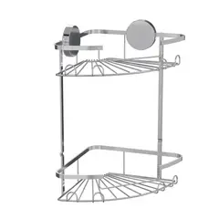 JUST HOME COLLECTION - Esquinero de Ducha 2 Niveles Cromada