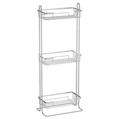 JUST HOME COLLECTION - Organizador de Baño 3 Niveles Cromada