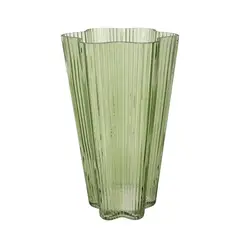 JUST HOME COLLECTION - Jarrón de Vidrio Verde 27cm