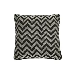 JUST HOME COLLECTION - Cojín Negro Zigzag 45x45cm Blanco/Negro