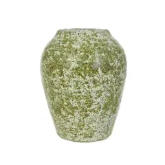 JUST HOME COLLECTION - Jarrón de Cerámica 13cm Verde