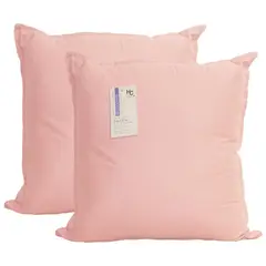 JUST HOME COLLECTION - Set 2 Cojines Solid 45x45cm Rosa.