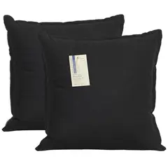 JUST HOME COLLECTION - Set 2 Cojines Solid 45X45 Negro