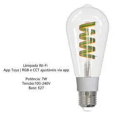 DAIRU - Luz LED FIL Wi-Fi 4W E27 Blanco