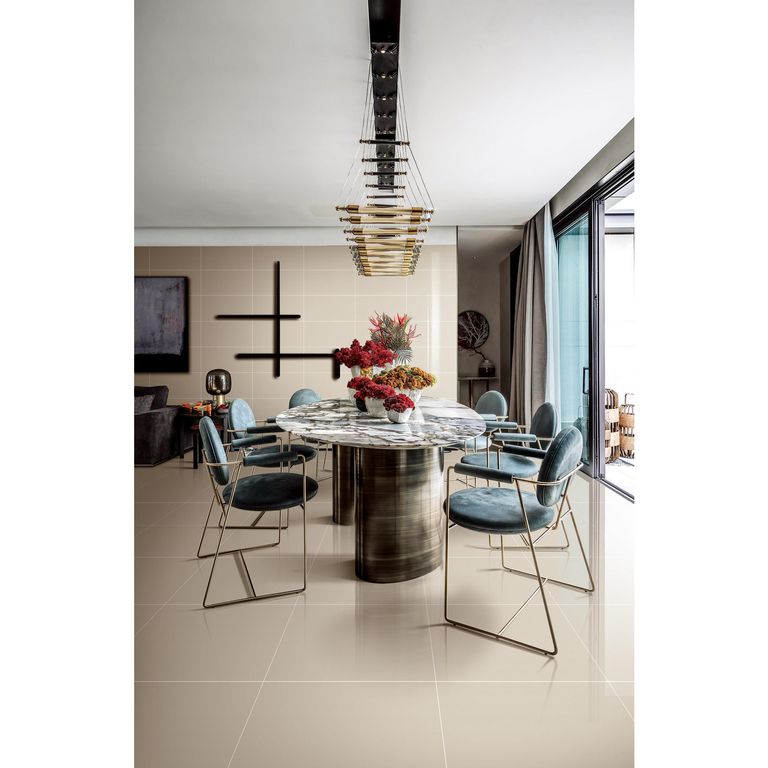 Porcelanato Liso Beige 60x60cm 1.44m2.