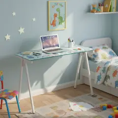 JUST HOME COLLECTION - Escritorio de Vidrio Perro 110x50x76cm