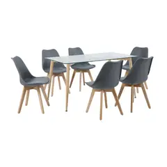 JUST HOME COLLECTION - Juego de Comedor 6 Sillas Denver