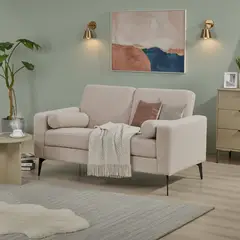 JUST HOME COLLECTION - Sofá 2 Cuerpos + Cojines Decorativos Bren Beige