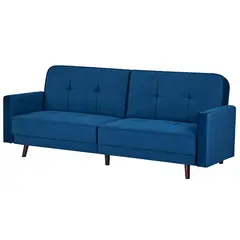 JUST HOME COLLECTION - Sofá Cama Futón 3 Cuerpos Bastia Azul