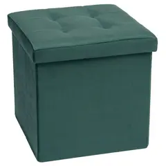 JUST HOME COLLECTION - Pouf Plegable Verde 38×38×38cm