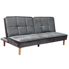 JUST HOME COLLECTION - Sofá Cama Futón 2 Cuerpos Lunel Gris