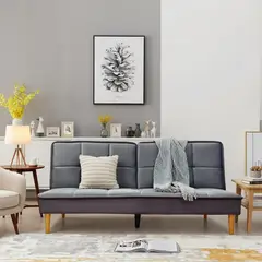 JUST HOME COLLECTION - Sofá Cama Futón 2 Cuerpos Lunel Gris