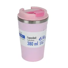 JUST HOME COLLECTION - Vaso Térmico con Tapa 380ml Colores Surtidos.