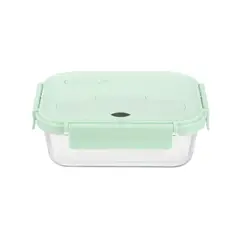 JUST HOME COLLECTION - Contenedor Vidrio con Cubiertos 1050ml Verde