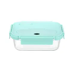 JUST HOME COLLECTION - Contenedor Vidrio con Cubiertos 1050ml Turquesa