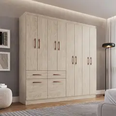 CASA BONITA - Closet 10 Puertas 2 Cajones Fendy Arena 179x177x38 cm