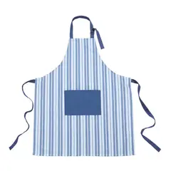 JUST HOME COLLECTION - Delantal Líneas 75x80cm Azul/Blanco