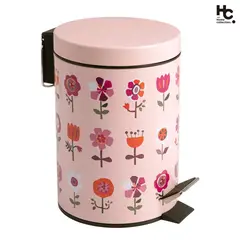 JUST HOME COLLECTION - Basurero Pedal 3 Litros Flower