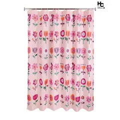 JUST HOME COLLECTION - Cortina de Baño 170x180cm Flower