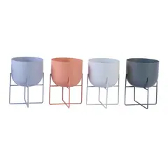 JUST HOME COLLECTION - Maceta de Metal 16x23cm Colores