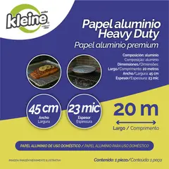 KLEINE WOLKE - Papel De Aluminio 23 Micras 45 Cm X 20 M