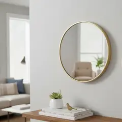 JUST HOME COLLECTION - Espejo Redondo Dorado 30cm