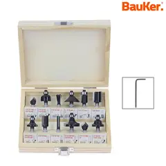 BAUKER - Set 12 Fresas 0,25"