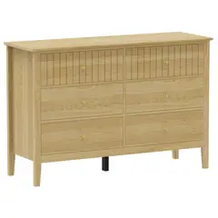 JUST HOME COLLECTION - Cómoda Cottage 6 Cajones OAK Natural