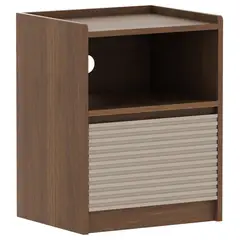JUST HOME COLLECTION - Velador Momo 1 Cajón Walnut Taupe