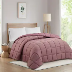 JUST HOME COLLECTION - Edredón Unicolor 2 Plazas Rosa
