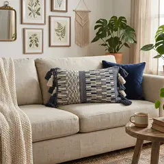JUST HOME COLLECTION - Cojín Retro Tejido 30x50 Multicolor