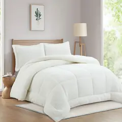 JUST HOME COLLECTION - Edredón Corderito 1.5 Plazas Crudo