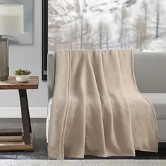JUST HOME COLLECTION - Manta Lisa Microfibra 125 x 150 Beige