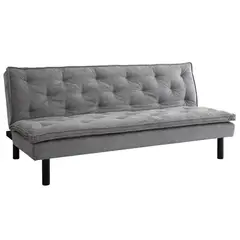 JUST HOME COLLECTION - Sofá Cama Futón 1 Cuerpo Tapizado Gris