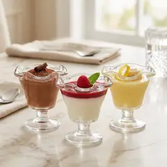 JUST HOME COLLECTION - Juego Copas de Postre 3 Piezas 230ml