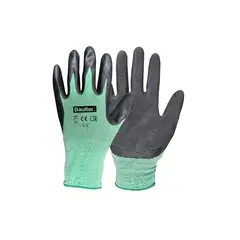 BAUKER - Guante de Poliéster Anticorte L Negro/Verde