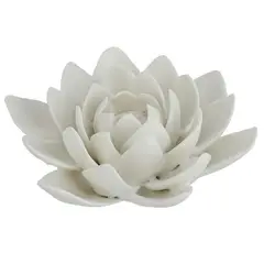 JUST HOME COLLECTION - Portavela de Cerámica de flor 6.5cm