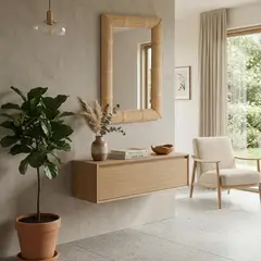 JUST HOME COLLECTION - Espejo Cyb Rectangular Rattan de 60 x 90 Centímetros