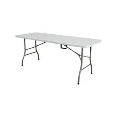 JUST HOME COLLECTION - Mesa Rectangular Plegable Tipo Maleta 180cm Blanco