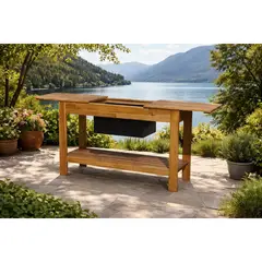JUST HOME COLLECTION - Mesa Bar de Madera Big Sur