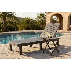 JUST HOME COLLECTION - Reposera de Resina Plegable Bilbao